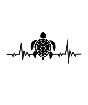 turtles svg, turtles heartbeat name frame monogram svg