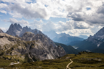 Mountain trail Tre Cime di Lavaredo in Dolomites