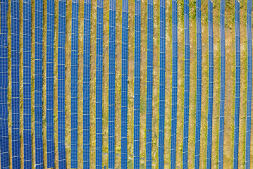 Aerial view of solar energy panel 