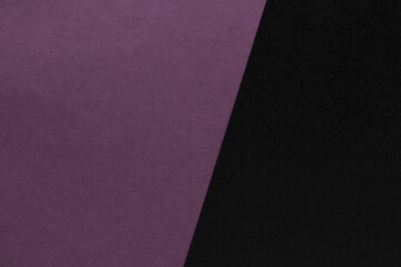 Purple and black color paper texture background. Two color texture with blank space