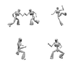 humanoid robot figure, android, 3d render