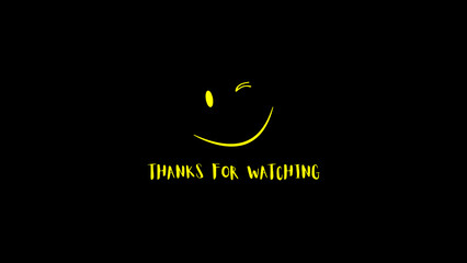 Thanks for watching design with white background for bloggers. Illustration vector design. Easy to editable design. YouTube banner.