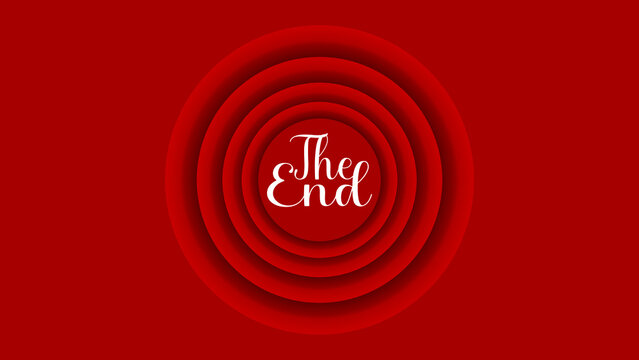 The End. Youtube end screen background design 