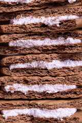 puff pastry chocolate chip sandwiches with creamy filling