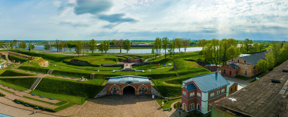 Aerial view of Daugavpils fortress and Daugavpils Mark Rothko Art Centre