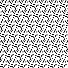 Seamless pattern of black drops on a white background. Abstract pattern. Hand-drawn vector illustration