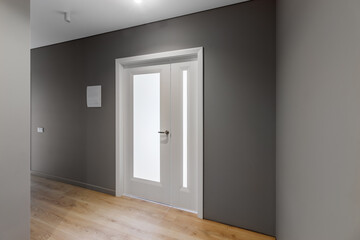 Wood doors open closed in the interior