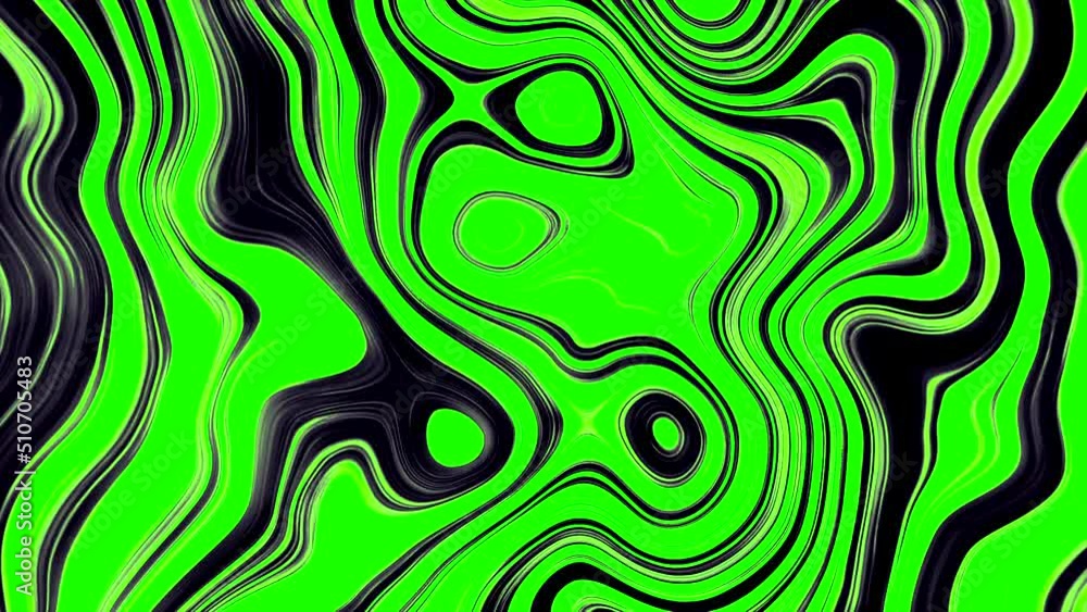 Poster digital abstract animation with moving round shapes on a black background. motion. colorful stains f