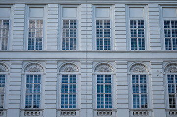 Obraz premium Capital of Austria Vienna, architectural and decoration elements of buildings in central part of city