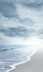 Soft focus and tone of .seascapes.Summer vacation background.