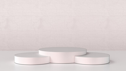 Minimal salmon product podium backplate for packaging, product imagery, or presentations