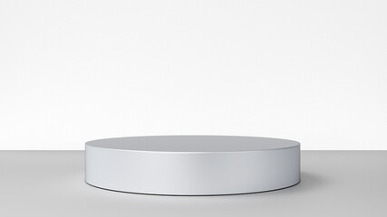 Minimal white product podium backplate for packaging, product imagery, or presentations