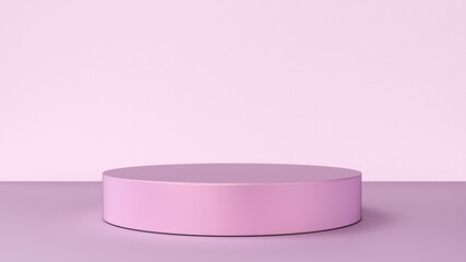 Minimal pink pedestal backplate for packaging, product imagery, or presentations