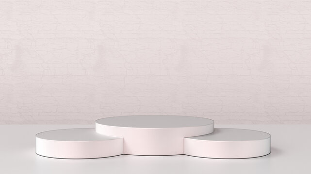 Minimal salmon product podium backplate for packaging, product imagery, or presentations