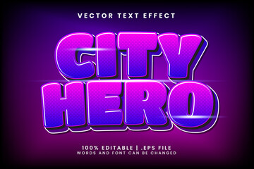 Obraz premium city hero game title editable text effect
