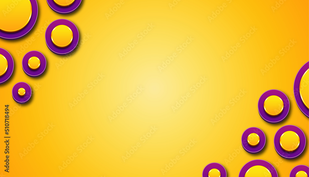 Poster editable yellow dots vector background with modern style