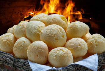 Cheese bread, traditional bread recipe from Minas Gerais - obrazy, fototapety, plakaty
