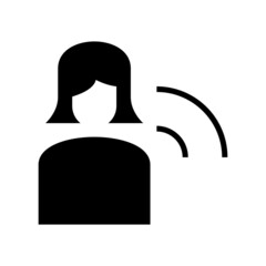 business man talking icon or logo isolated sign symbol vector illustration - high quality black style vector icons
