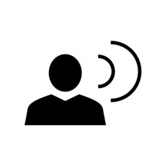 business man talking icon or logo isolated sign symbol vector illustration - high quality black style vector icons
