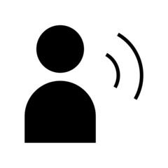 business man talking icon or logo isolated sign symbol vector illustration - high quality black style vector icons
