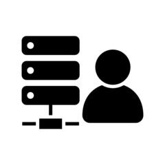 executive database icon or logo isolated sign symbol vector illustration - high quality black style vector icons
