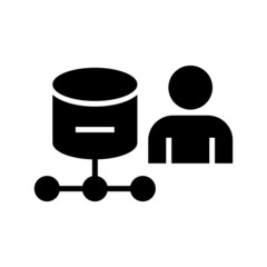 executive database icon or logo isolated sign symbol vector illustration - high quality black style vector icons
