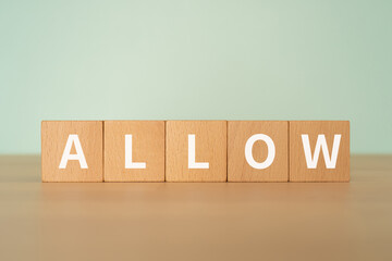 許可のイメージ｜「ALLOW」と書かれたブロック