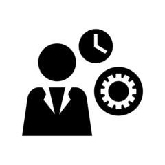job time icon or logo isolated sign symbol vector illustration - high quality black style vector icons
