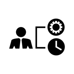 job time icon or logo isolated sign symbol vector illustration - high quality black style vector icons
