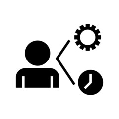 job time icon or logo isolated sign symbol vector illustration - high quality black style vector icons
