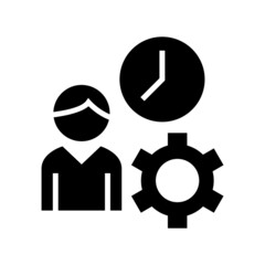 job time icon or logo isolated sign symbol vector illustration - high quality black style vector icons

