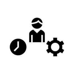 job time icon or logo isolated sign symbol vector illustration - high quality black style vector icons

