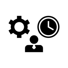 job time icon or logo isolated sign symbol vector illustration - high quality black style vector icons
