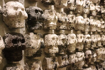 ancient wall of skulls