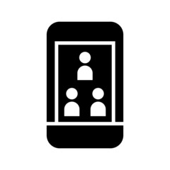 video call icon or logo isolated sign symbol vector illustration - high quality black style vector icons
