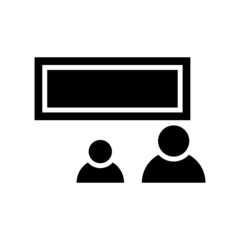 video conference icon or logo isolated sign symbol vector illustration - high quality black style vector icons
