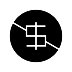 no monetization icon or logo isolated sign symbol vector illustration - high quality black style vector icons
