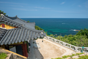 Fototapeta premium Naksansa Korean Buddhist temple complex in the Jogye order in Gangwon Province South Korea
