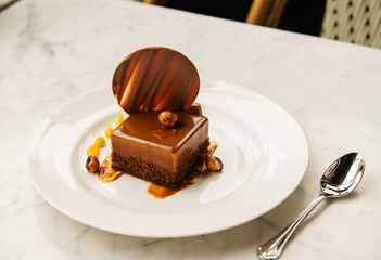 Gourmet chocolate dessert