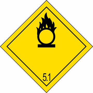 se&ntilde;al, ADR5.1, pictograma, vector, imagen, materias, comburente, convencional, se&ntilde;al&eacute;tica, sustancias, aviso, icono, indicar, s&iacute;mbolo, ilustraci&oacute;n, signo, explosivo, normatividad, est&aacute;ndar, 5.1, 