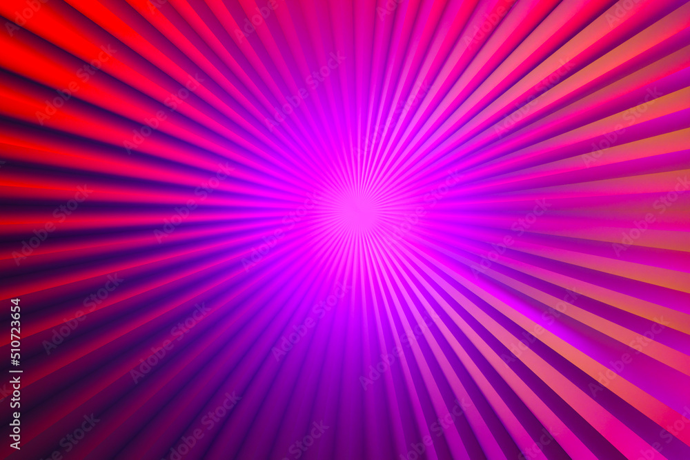 Poster purple geometric background. lines best violet. abstract pattern with rays. purple texture with tunn