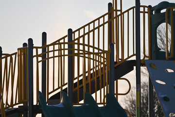 Winter Rainbow over Playground