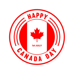 canada independence day greeting design with circle shape