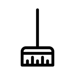 broom icon or logo isolated sign symbol vector illustration - high quality black style vector icons
