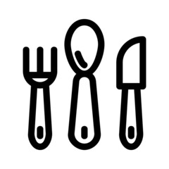 cutlery icon or logo isolated sign symbol vector illustration - high quality black style vector icons
