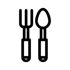 cutlery icon or logo isolated sign symbol vector illustration - high quality black style vector icons
