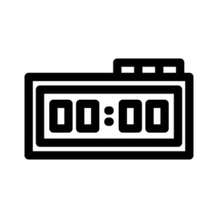 digital clock icon or logo isolated sign symbol vector illustration - high quality black style vector icons
