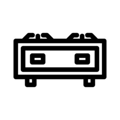 gas stove icon or logo isolated sign symbol vector illustration - high quality black style vector icons
