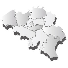 ベルギー　地図　シルエット　アイコン