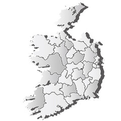 Fototapeta premium アイルランド 地図 シルエット アイコン